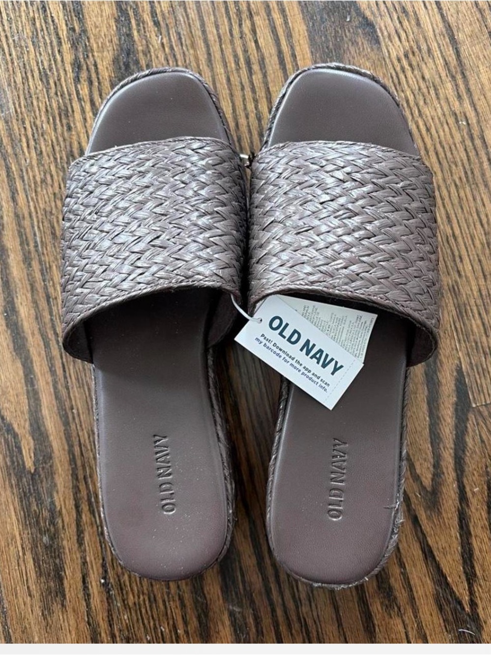 Old Navy Brown Woven Espadrille Platform Sandal